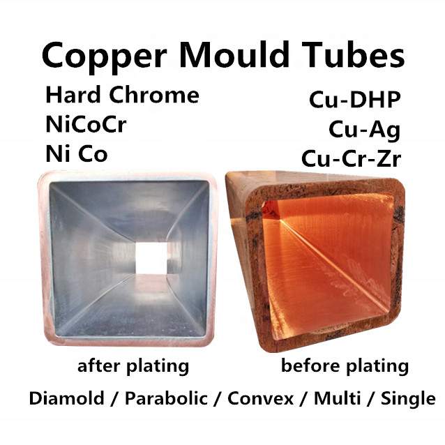 CuCrZr  Copper Rectangular Tube 135mm Con Cast Machine Ccm Mould Tube